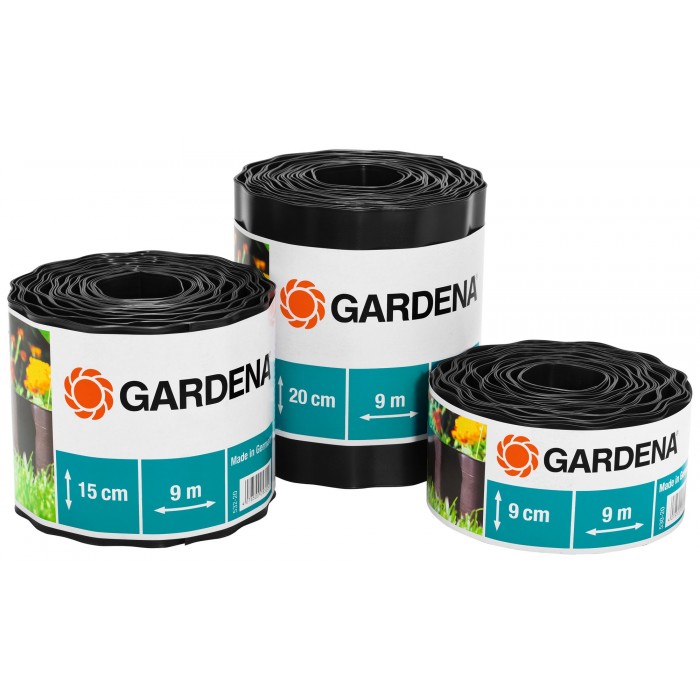 Бордюр садовий чорний Gardena 9 м х 9 см (00530-20)