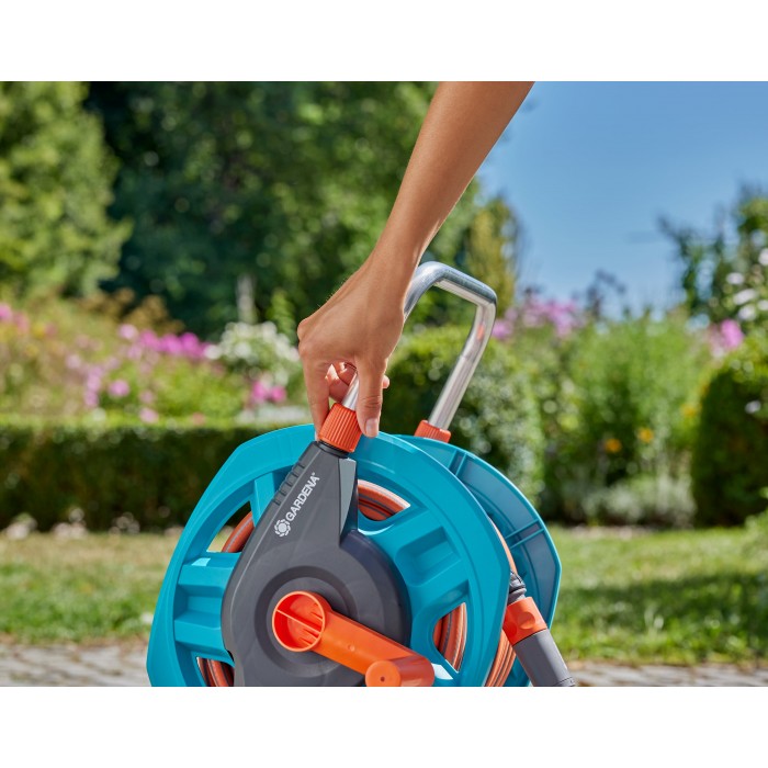 Котушка для садового шлангу Gardena Basic 40 Set + настінний кронштейн (18982-96)