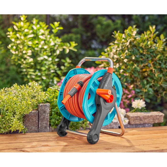Котушка для садового шлангу Gardena Basic 40 Set + настінний кронштейн (18982-96)