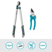 Сучкоріз для зелених гілок до 45 мм Gardena EasyCut L Bypass, 68 см + секатор EasyCut до 20 мм (12032-90) НОВИНКА 2025