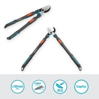 Сучкоріз телескопічний для зелених гілок до 50 мм Gardena TeleCut Pro L, 65-90 см (12041-20)