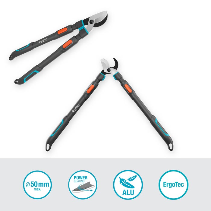 Сучкоріз телескопічний для зелених гілок до 50 мм Gardena TeleCut Pro L, 65-90 см (12041-20) Сучкоріз телескопічний для зелених гілок до 50 мм Gardena TeleCut Pro L, 65-90 см (12041-20)