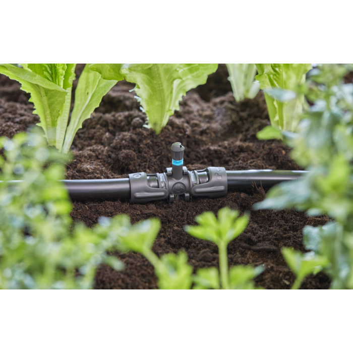 З'єднувач T-подібний для мікронасадок Gardena Micro-Drip-System Quick & Easy для шлангів 13 мм, 5 шт (13206-20)