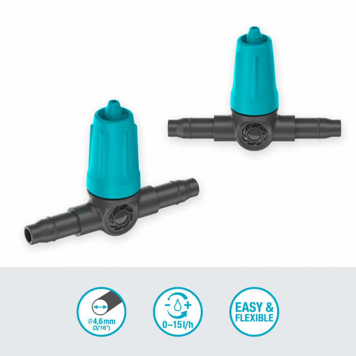 Крапельниця Gardena Micro-Drip-System внутрішня 0-15 л/год, 10 шт (13315-20)