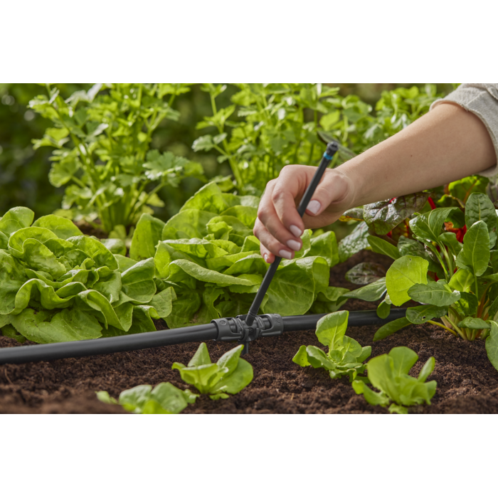 З'єднувач T-подібний для мікронасадок Gardena Micro-Drip-System Quick & Easy для шлангів 13 мм, 5 шт (13206-20)