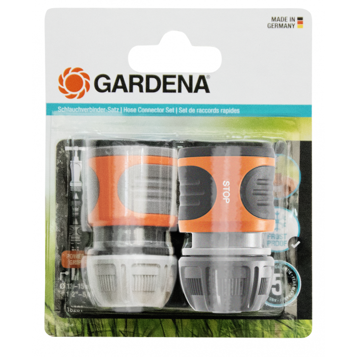 Комплект з'єднувачів Gardena 1/2" 13 мм - 5/8" 15 мм (18279-20)