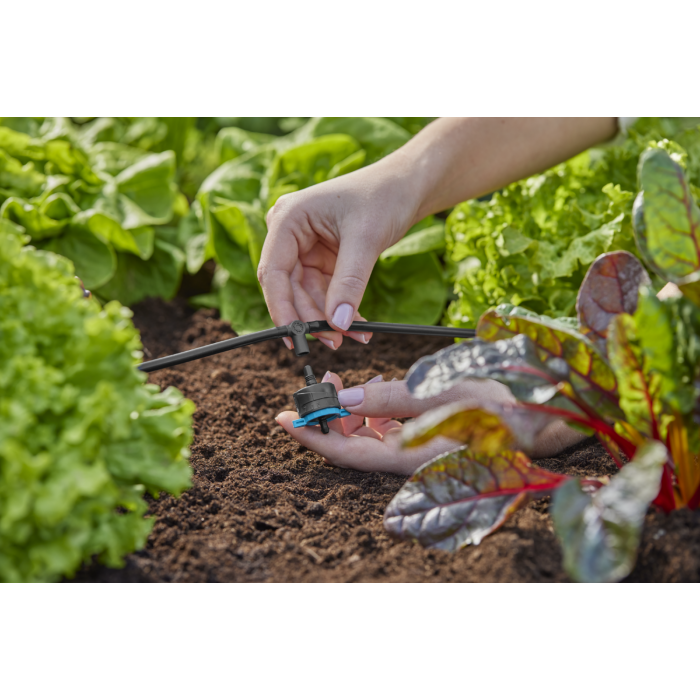 З'єднувач Т-подібний для мікронасадок Gardena Micro-Drip-System для шлангів 4,6 мм, 5 шт (13216-20)