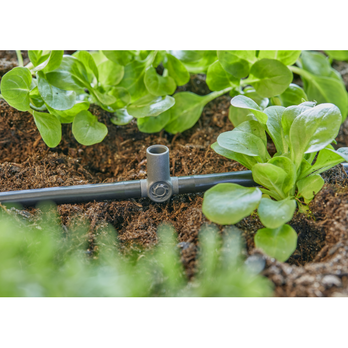 З'єднувач Т-подібний для мікронасадок Gardena Micro-Drip-System для шлангів 4,6 мм, 5 шт (13216-20)
