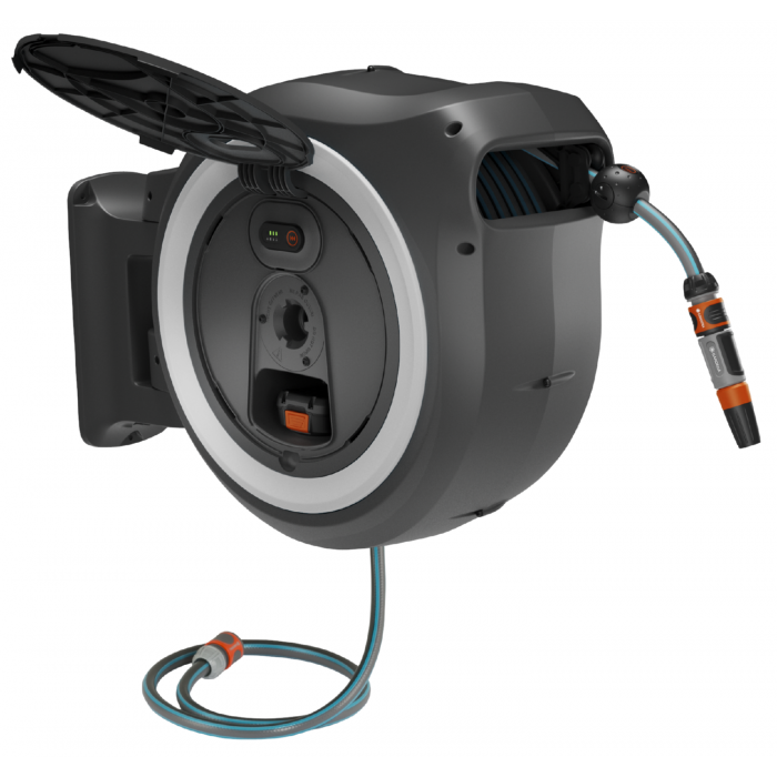 Котушка зі шлангом акумуляторна Gardena PowerRoll XXL Automatic P4A Set 40 м (18647-20)