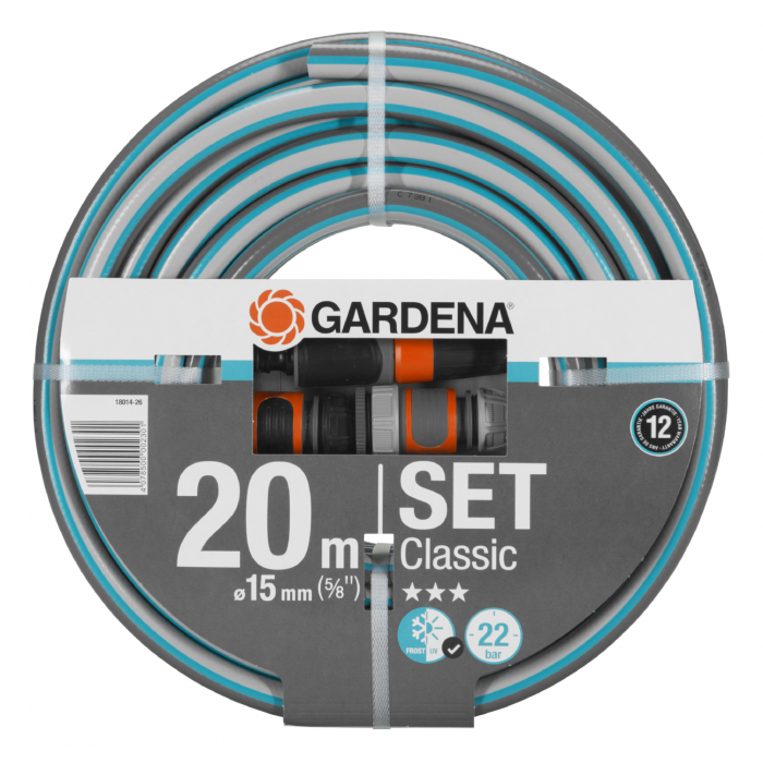 Шланг Gardena Classic Set 15 мм (5/8"), 20 м, 22 бар (18014-26)