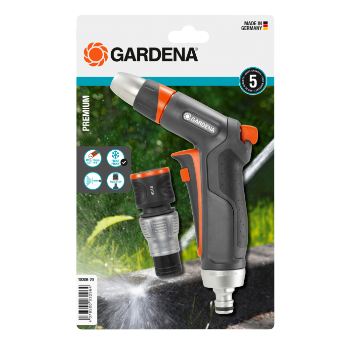 Пістолет-наконечник Gardena Premium 2-в-1 з конектором Premium 13 мм 1/2 (18306-20)