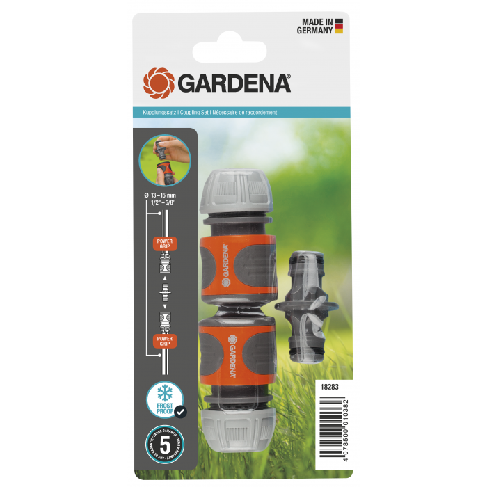 Комплект з'єднувачів з перехідником Gardena 13 мм (1/2"), 15 мм (5/8") (18283-20)