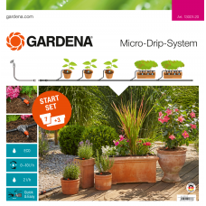 Комплект мікрокрапельного поливу Gardena Micro-Drip-System Starter Set M для квіткових горщиків або вазонів (13001-20)