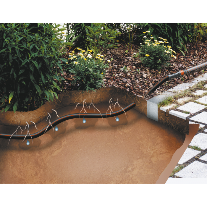Комплект мікрокрапельного поливу Gardena Micro-Drip-System для підземної прокладки 13,7 мм 50 м (01389-20)