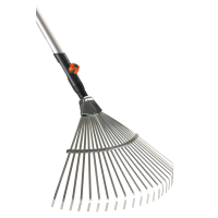 Граблі сталеві віялові Gardena Combisystem 50 см і ручка дерев'яна 130 см (03022-20)