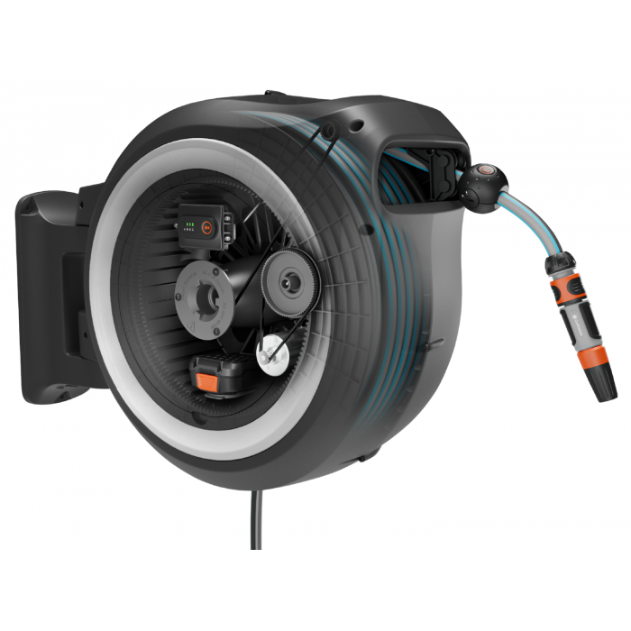 Котушка зі шлангом акумуляторна Gardena PowerRoll XXL Automatic P4A Set 40 м (18647-20)