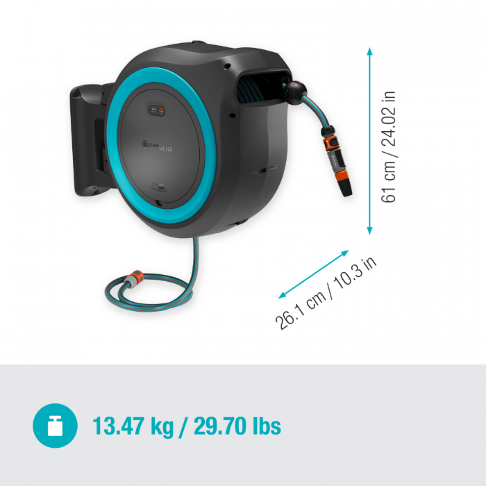 Котушка зі шлангом акумуляторна Gardena PowerRoll XXL Automatic P4A Set 40 м (18645-20)