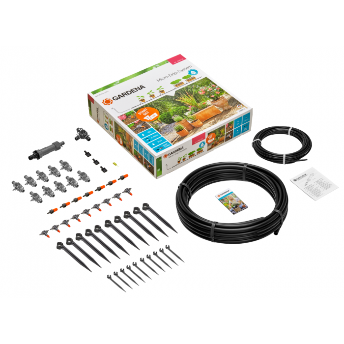 Комплект мікрокрапельного поливу Gardena Micro-Drip-System Starter Set M для квіткових горщиків або вазонів (13001-20)