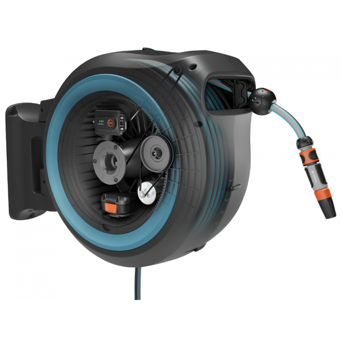 Котушка зі шлангом акумуляторна Gardena PowerRoll XXL Automatic P4A Set 40 м (18645-20)