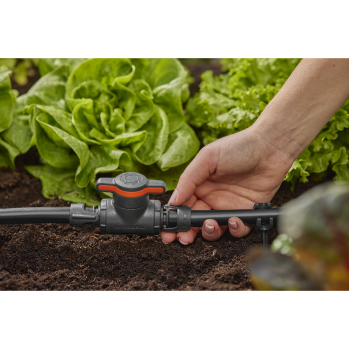 Кран запірний Gardena Micro-Drip-System Quick & Easy 13 мм, 1 шт (13207-20)