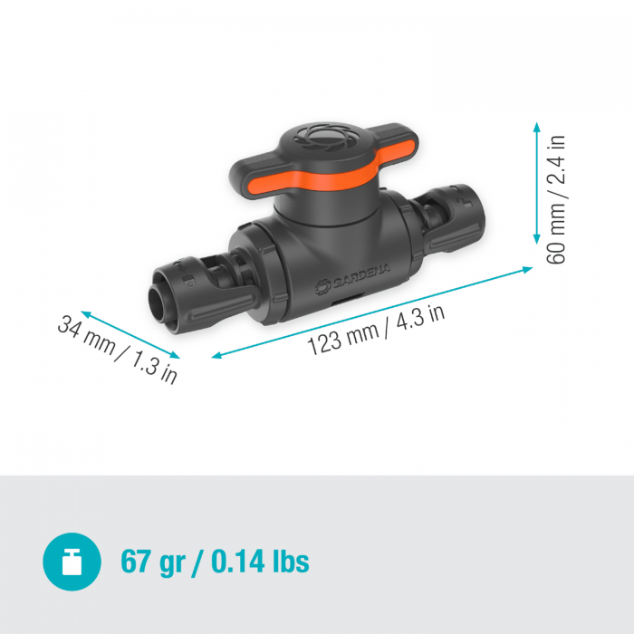 Кран запірний Gardena Micro-Drip-System Quick & Easy 13 мм, 1 шт (13207-20)