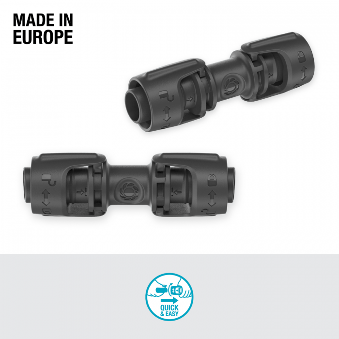 З'єднувач прямий Gardena Micro-Drip-System Quick & Easy для шлангів 13 мм, 3 шт (13203-20)