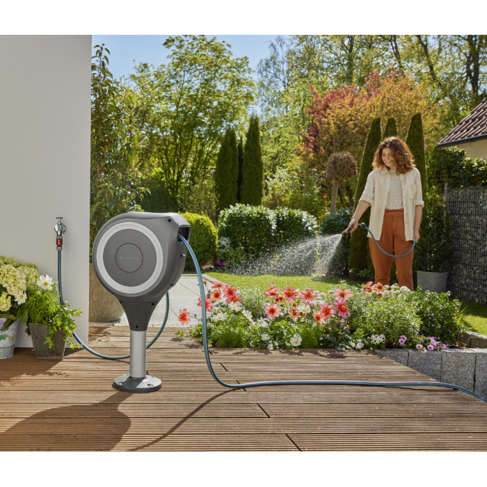 Котушка зі шлангом Gardena Terrace RollUp S Automatic наземна 20 м (18617-20)