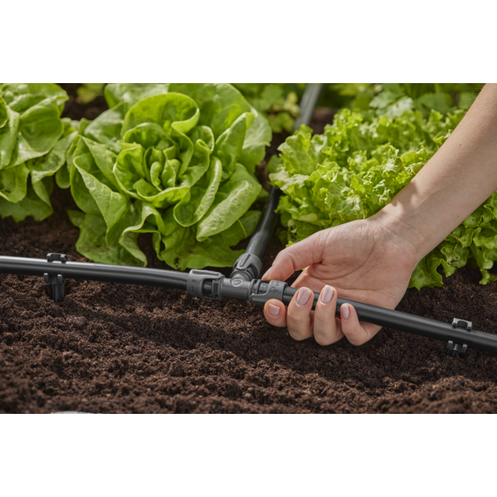 З'єднувач Т-подібний Gardena Micro-Drip-System Quick & Easy для шлангів 13 мм, 2 шт (13201-20)