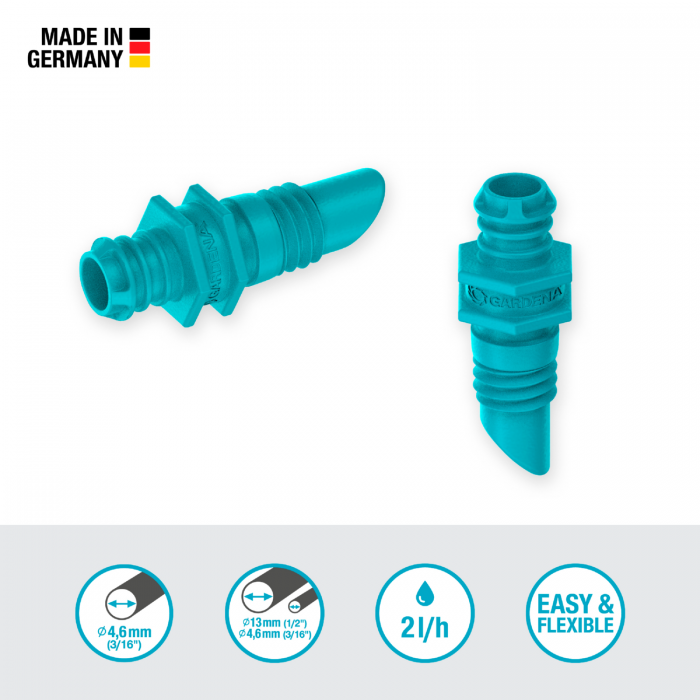 Крапельниця Gardena Micro-Drip-System кінцева 2 л/год, 25 шт (13307-20)