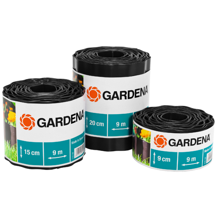 Бордюр садовий чорний Gardena 15 см х 9 м (00532-20)