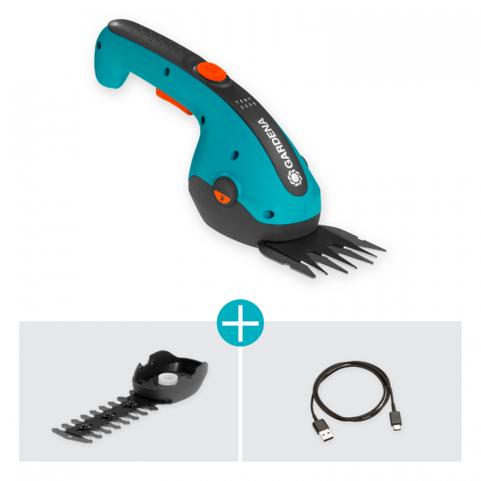 Ножиці для газонів та кущів акумуляторні Gardena ClassicCut Li Set USB-C (09885-30)