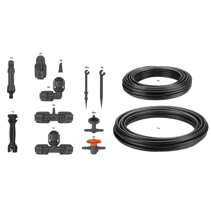 Комплект поливу Gardena Micro-Drip-System Raised Bed Set для високих грядок на 35 рослин (13455-20)