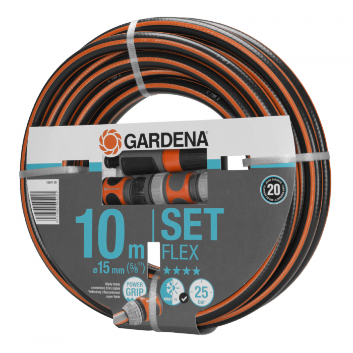Шланг Gardena Flex Set 15 мм (5/8"), 10 м, 25 бар (18047-26)
