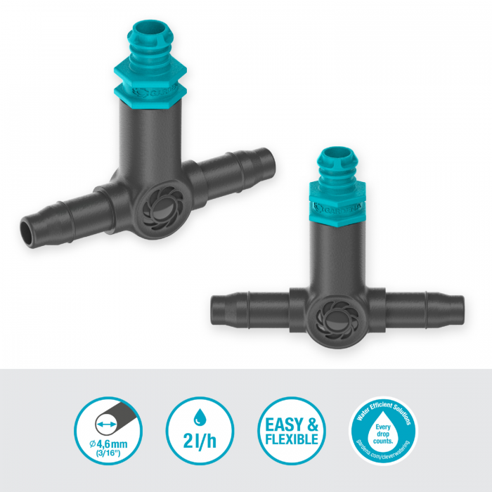 Крапельниця Gardena Micro-Drip-System внутрішня 2 л/год, 10 шт (13317-20)