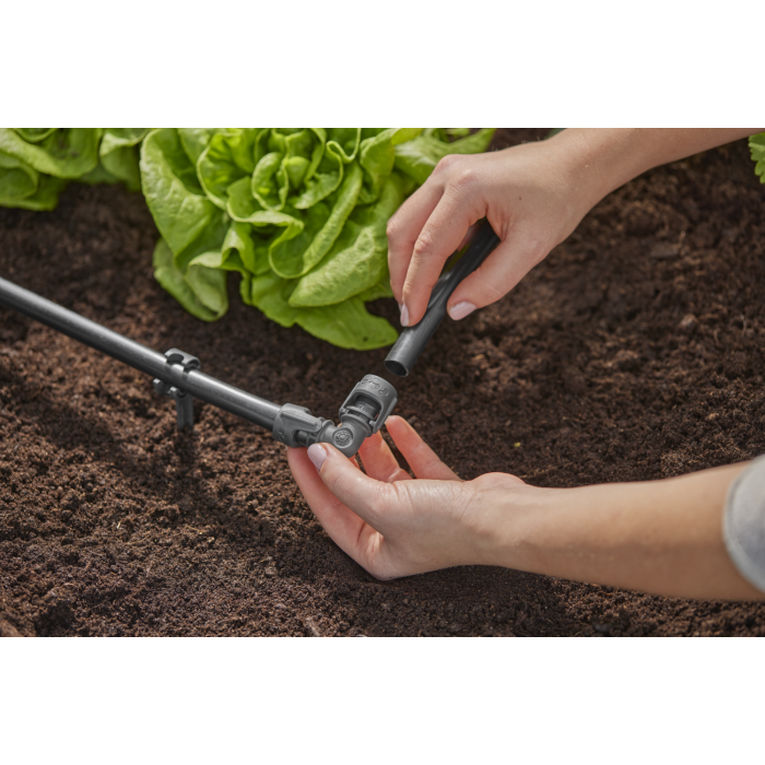 З'єднувач L-подібний Gardena Micro-Drip-System Quick & Easy для шлангів 13 мм, 2 шт (13202-20)