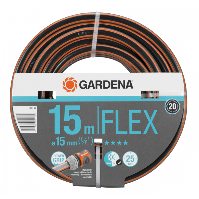 Шланг Gardena Flex 15 мм (5/8"), 15 м, 25 бар (18041-26)