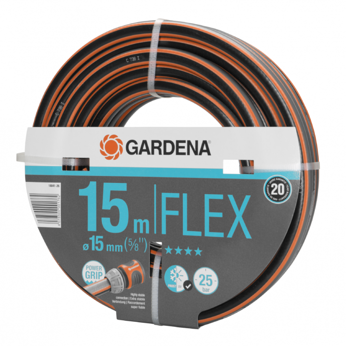 Шланг Gardena Flex 15 мм (5/8"), 15 м, 25 бар (18041-26)