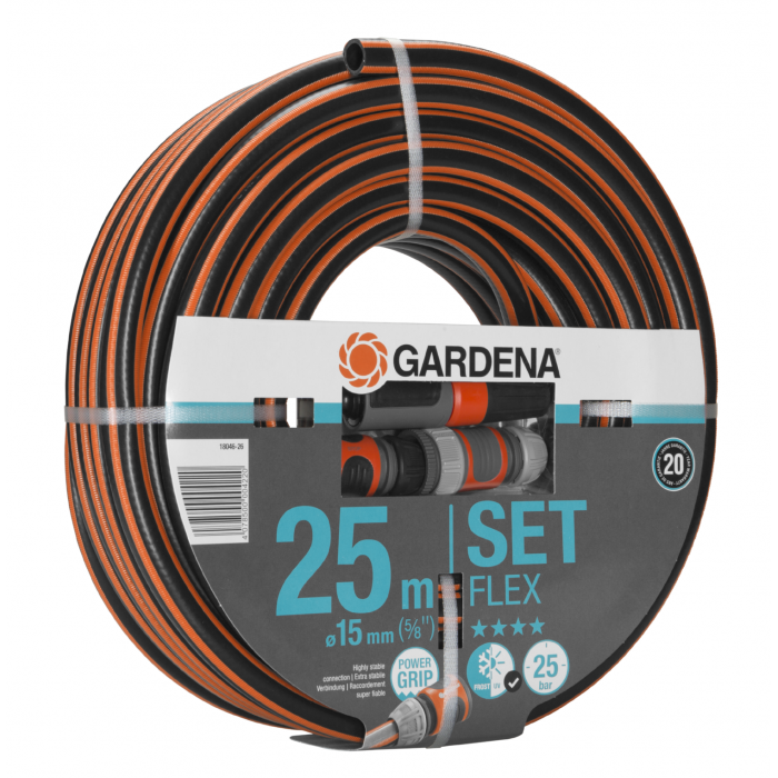 Шланг Gardena Flex Set 15 мм (5/8"), 25 м, 25 бар (18046-26)
