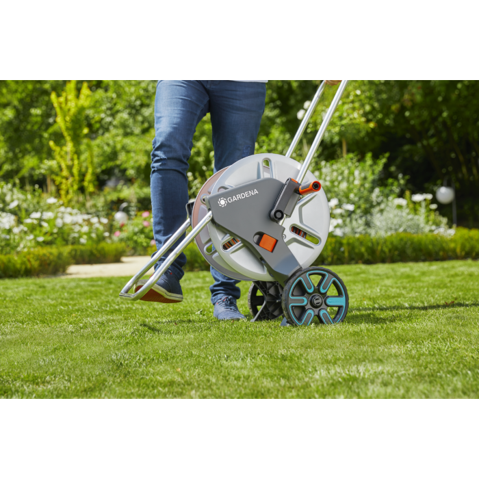 Візок для шланга Gardena CleverRoll M Metal Set з комплектом для поливу (18542-20)