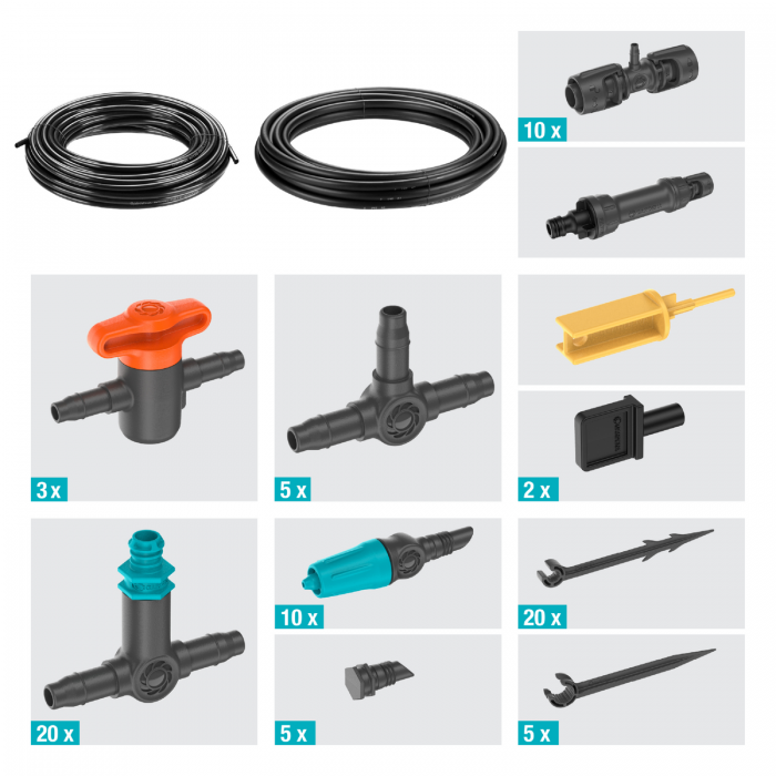 Комплект поливу Gardena Micro-Drip-System Terrace Set на 30 рослин (13400-20)