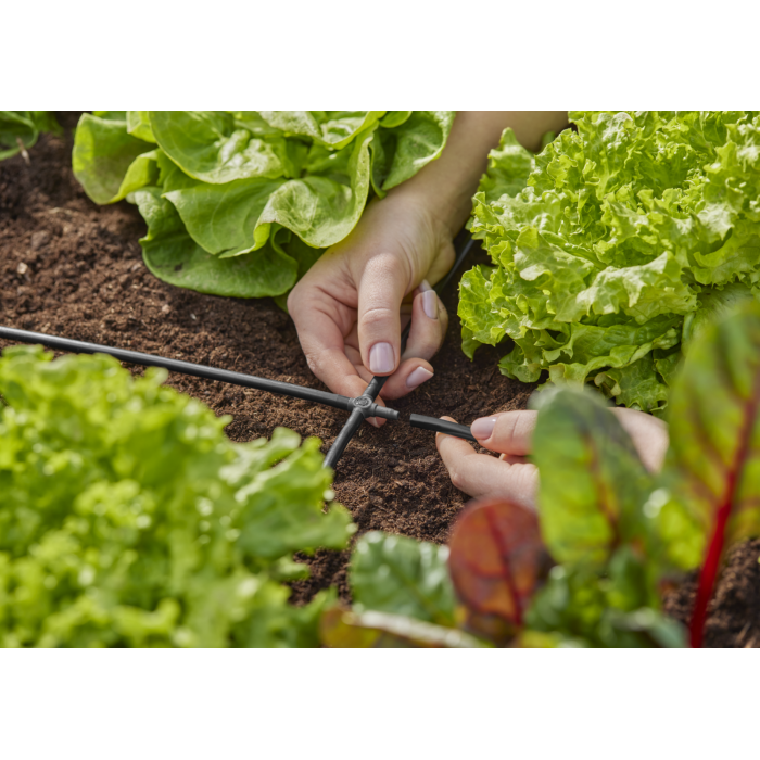 З'єднувач хрестоподібний Gardena Micro-Drip-System для шлангів 4,6 мм, 10 шт (13214-20)