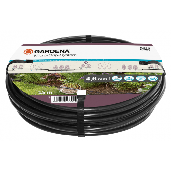 Шланг-дощувач Gardena Micro-Drip-System 15 м, 1.5 л/год (01362-20)