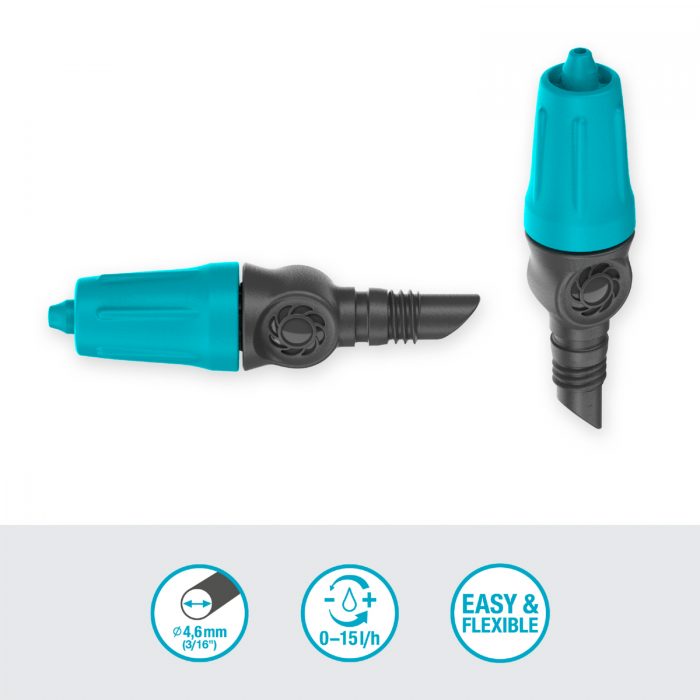 Крапельниця Gardena Micro-Drip-System кінцева 0-15 л/год, 10 шт (13305-20)