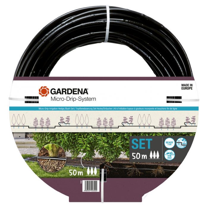Комплект поливу Gardena Micro-Drip-System для рядного поливу 50 м, 1.6 л/год (13501-20)