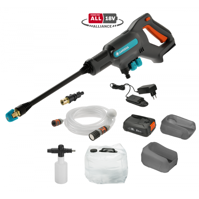 Акумуляторна мінімийка Gardena AquaClean 24/18V P4A Premium Set (14800-31)