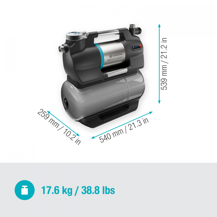 Насосна станція автоматична Gardena 6300 SilentComfort Bluetooth® (09068-20)
