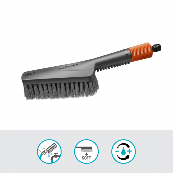 Щітка ручна для водяного очищення Gardena Cleansystem S Set, м'яка (18860-20)