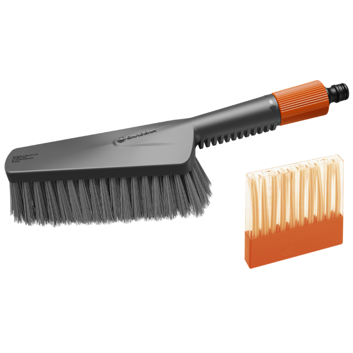 Щітка ручна для водяного очищення Gardena Cleansystem M Set, м'яка (18863-20) Щітка ручна для водяного очищення Gardena Cleansystem M Set, м'яка (18863-20)