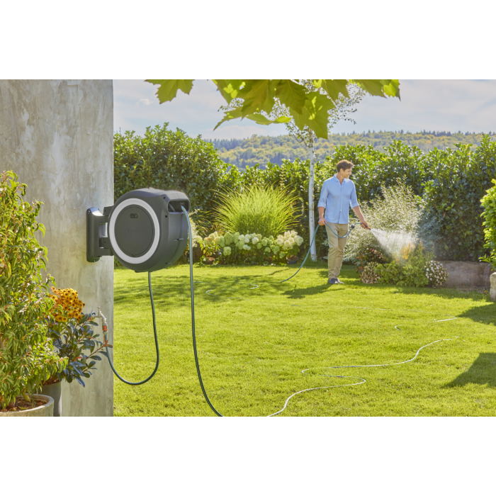 Котушка зі шлангом акумуляторна Gardena PowerRoll XL Automatic P4A Set 35 м (18642-20)