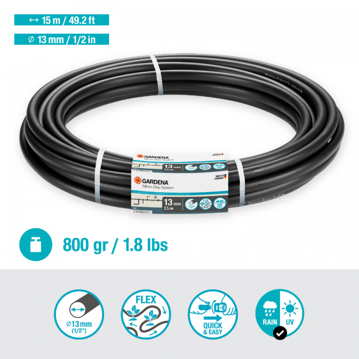 Шланг магістральний Gardena Micro-Drip-System 13 мм, 15 м (01346-20)